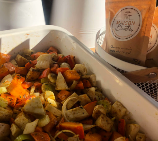 Légumes de saison rôtis aux épices