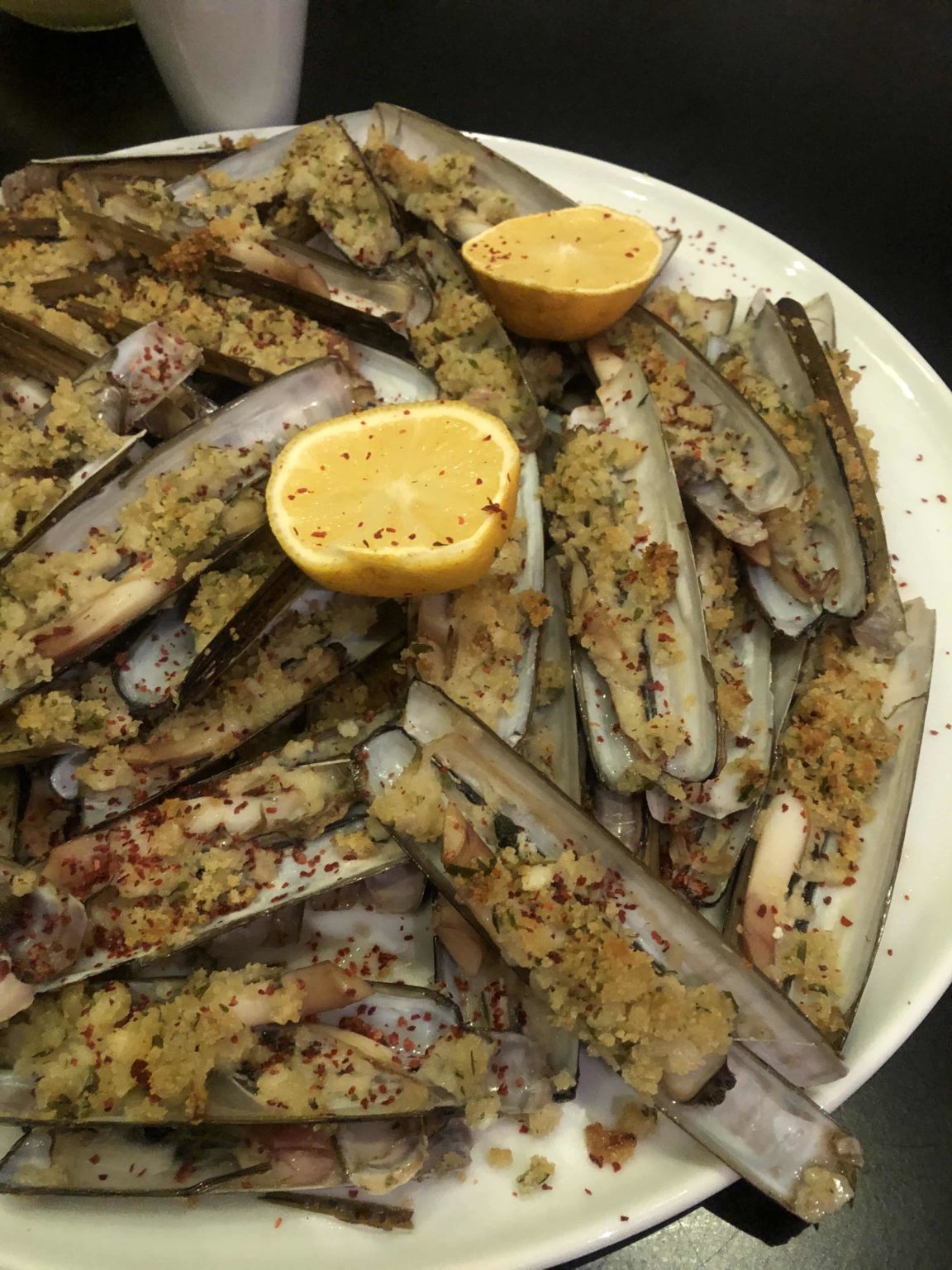 Couteaux de mer au four façon persillade